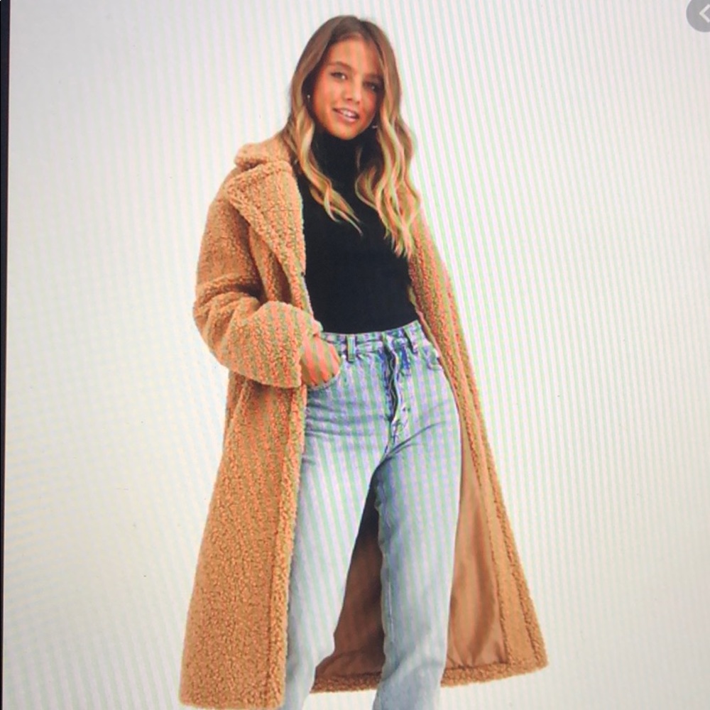 Miss Selfridge Maxi Teddy Coat - NWT